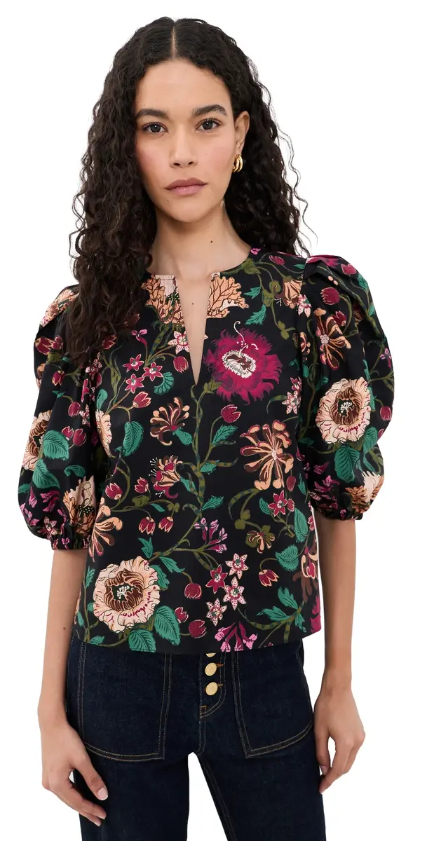 Ulla Johnson Florielle Cotton Top Dahlia | Image 1 Ulla Johnson Florielle Cotton Top Dahlia | Image 1