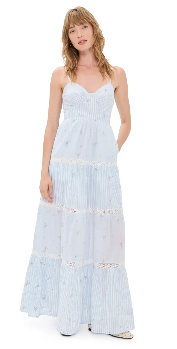 LoveShackFancy Story Dress Sky Mist 6 | Image 1 LoveShackFancy Story Dress Sky Mist 6 | Image 1