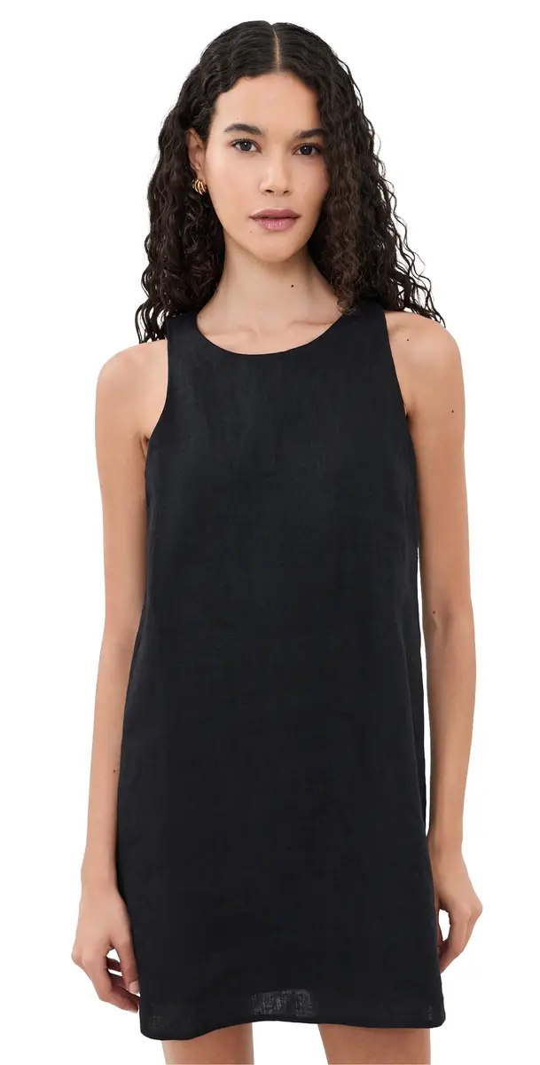 perfectwhitetee inen Dress True Black | Image 1 perfectwhitetee inen Dress True Black | Image 1