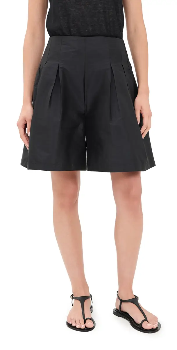 CHAN LUU Techno Taffeta Long Shorts Black 3 | Image 1 CHAN LUU Techno Taffeta Long Shorts Black 3 | Image 1