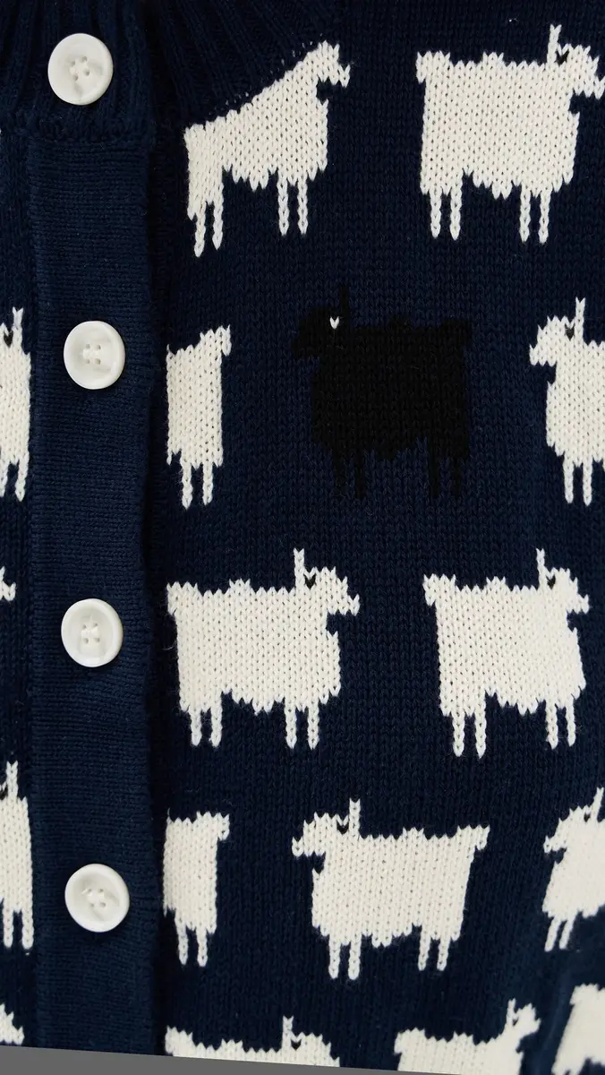 Rowing Blazers Cotton Cropped Sheep Cardigan | Thumbnail 6 Rowing Blazers Cotton Cropped Sheep Cardigan | Thumbnail 6