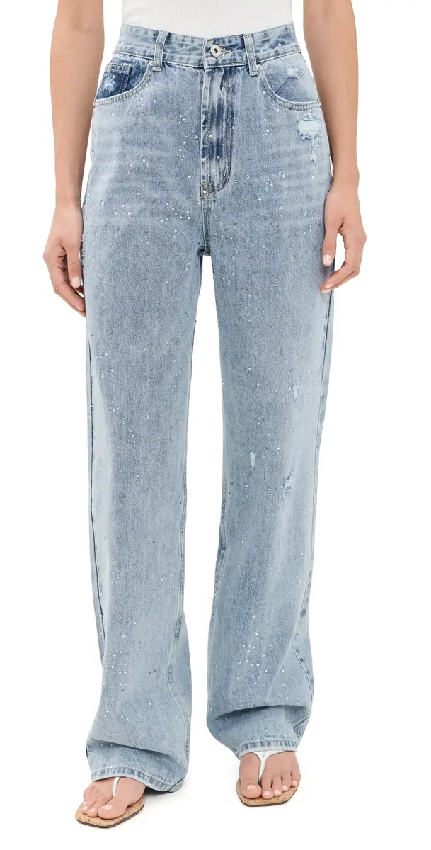 LIONESS Diamante Jeans Light Denim | Image 1 LIONESS Diamante Jeans Light Denim | Image 1
