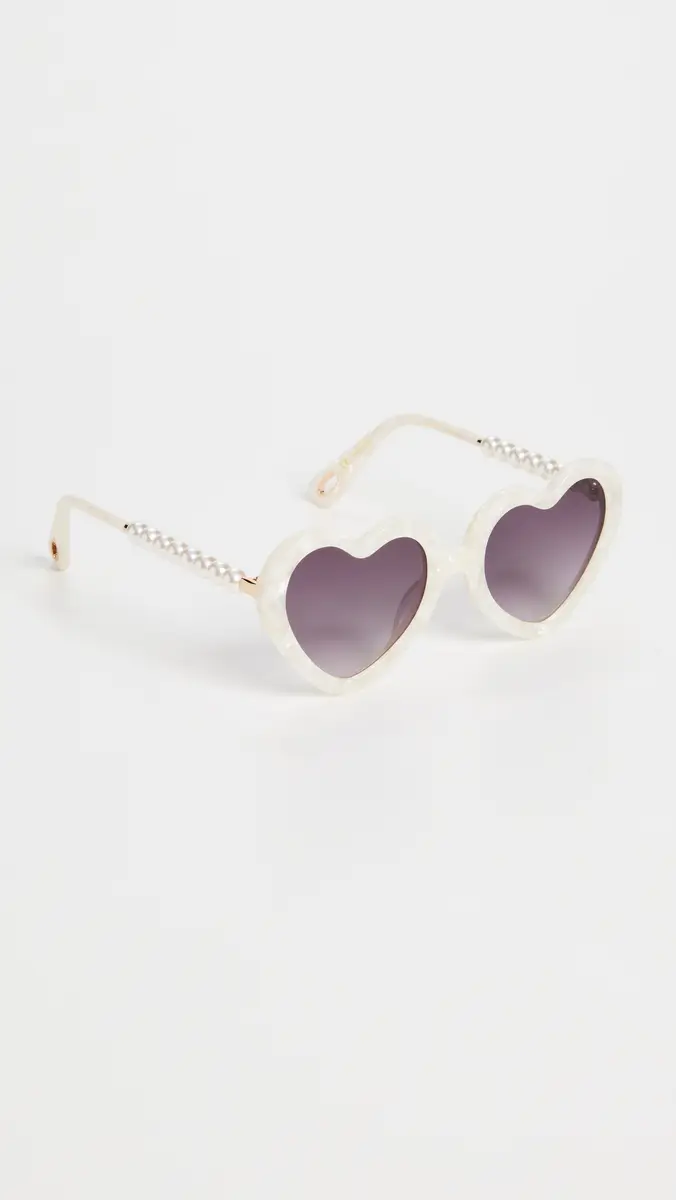 Lele Sadoughi Sweetheart Sunglasses Mother Of Pearl 100 One Size | Thumbnail 2 Lele Sadoughi Sweetheart Sunglasses Mother Of Pearl 100 One Size | Thumbnail 2