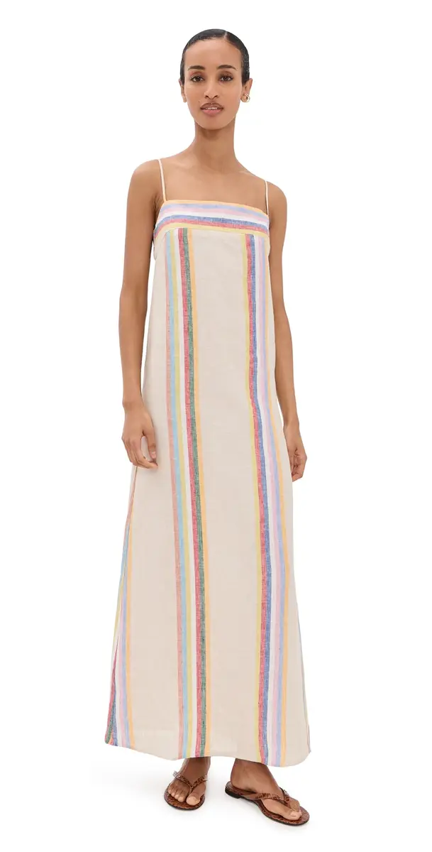 STAUD aura inen Dress Day Trip Stripe | Image 1 STAUD aura inen Dress Day Trip Stripe | Image 1