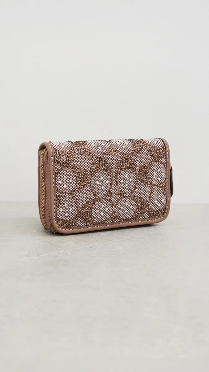 Coach Crystal Signature Jacquard Essential Small Card Case | Thumbnail 3 Coach Crystal Signature Jacquard Essential Small Card Case | Thumbnail 3