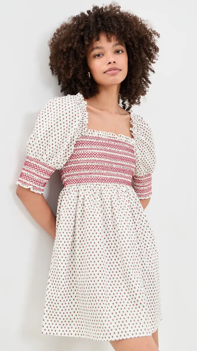 Hill House Home The Lila Nap Dress Poppy Half Drop | Thumbnail 2 Hill House Home The Lila Nap Dress Poppy Half Drop | Thumbnail 2