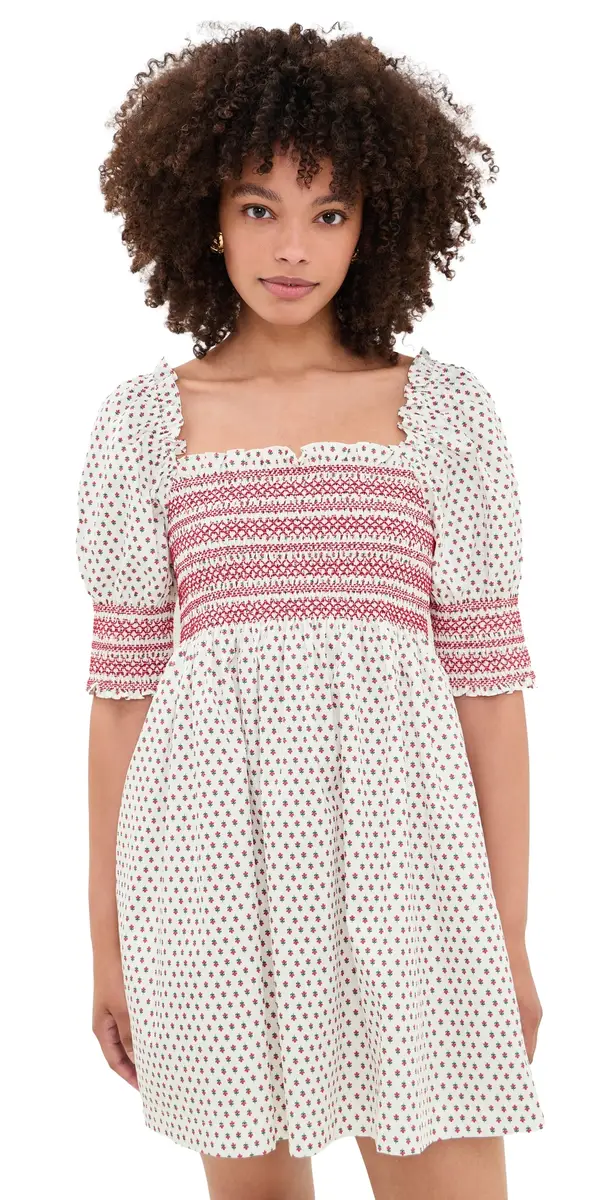 Hill House Home The Lila Nap Dress Poppy Half Drop | Image 1 Hill House Home The Lila Nap Dress Poppy Half Drop | Image 1