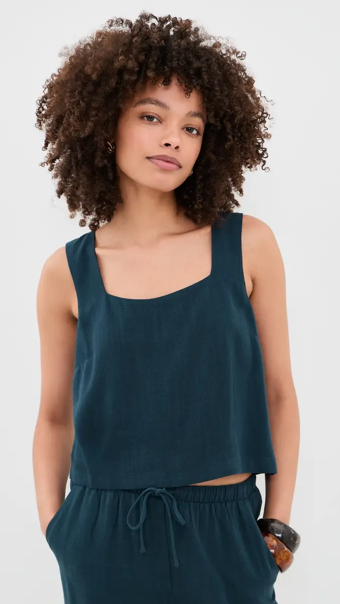 Z Supply Charli Cropped Linen Tank | Thumbnail 2 Z Supply Charli Cropped Linen Tank | Thumbnail 2