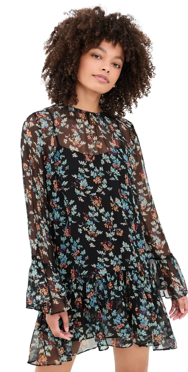 Ulla Johnson Emmeline Silk Mini Dress Nightshade 8 | Image 1 Ulla Johnson Emmeline Silk Mini Dress Nightshade 8 | Image 1