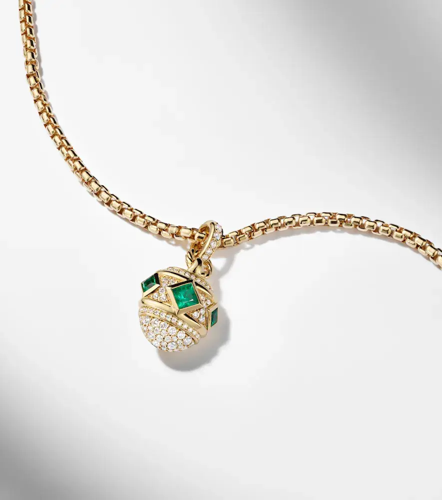 David Yurman Renaissance 18kt gold pendant necklace with diamonds and emeralds | Thumbnail 6 David Yurman Renaissance 18kt gold pendant necklace with diamonds and emeralds | Thumbnail 6