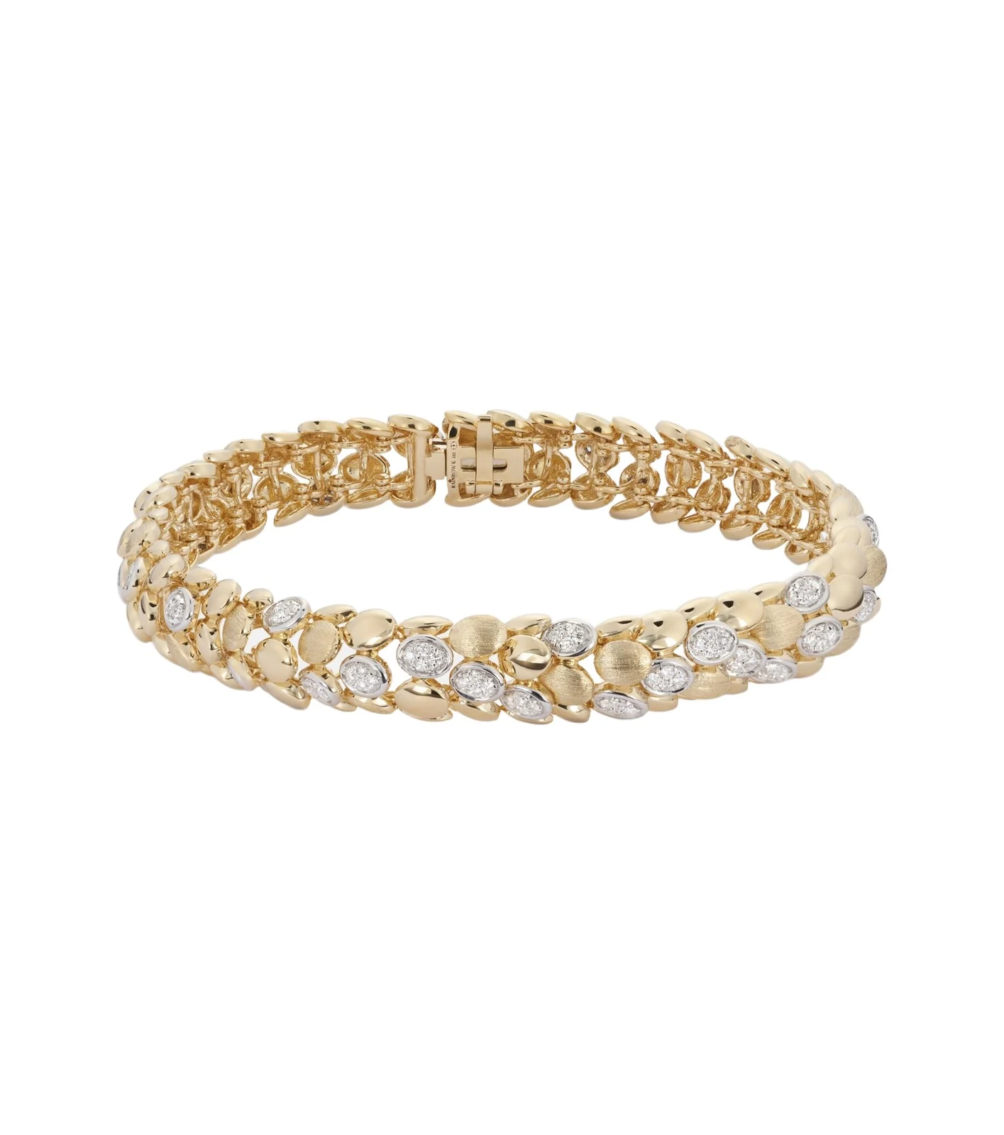 Blossom Small 14kt gold bracelet with diamonds Blossom Small 14kt gold bracelet with diamonds
