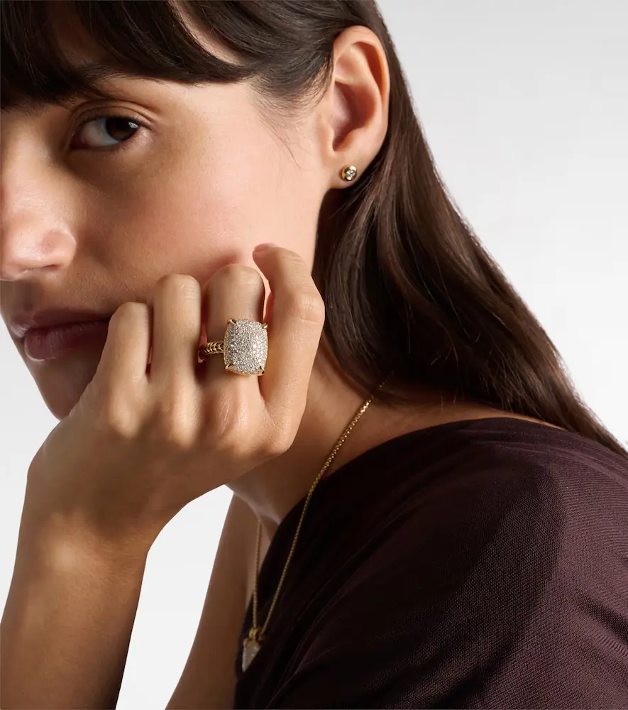 David Yurman Châtelaine 18kt gold ring with diamonds | Thumbnail 2 David Yurman Châtelaine 18kt gold ring with diamonds | Thumbnail 2