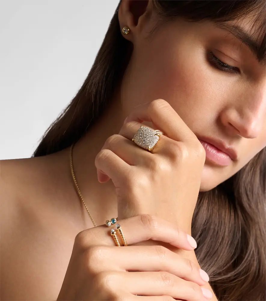 David Yurman Châtelaine 18kt gold ring with diamonds | Thumbnail 3 David Yurman Châtelaine 18kt gold ring with diamonds | Thumbnail 3