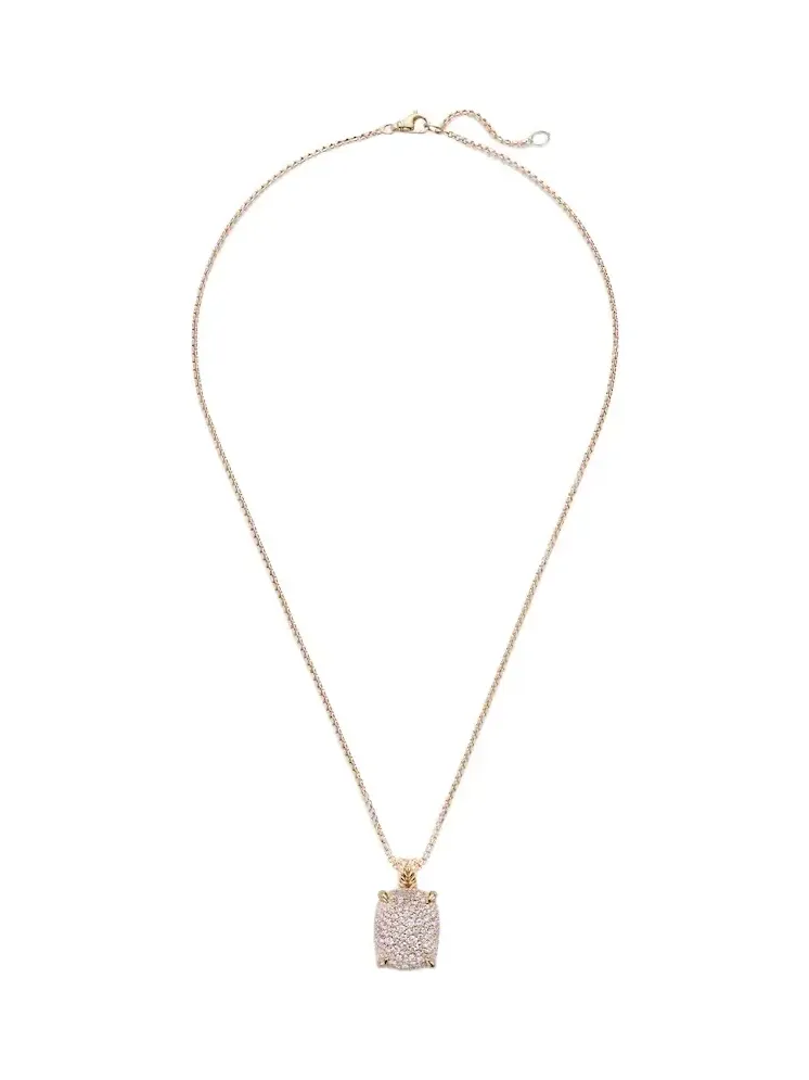 Châtelaine 18kt gold pendant necklace with diamonds Châtelaine 18kt gold pendant necklace with diamonds