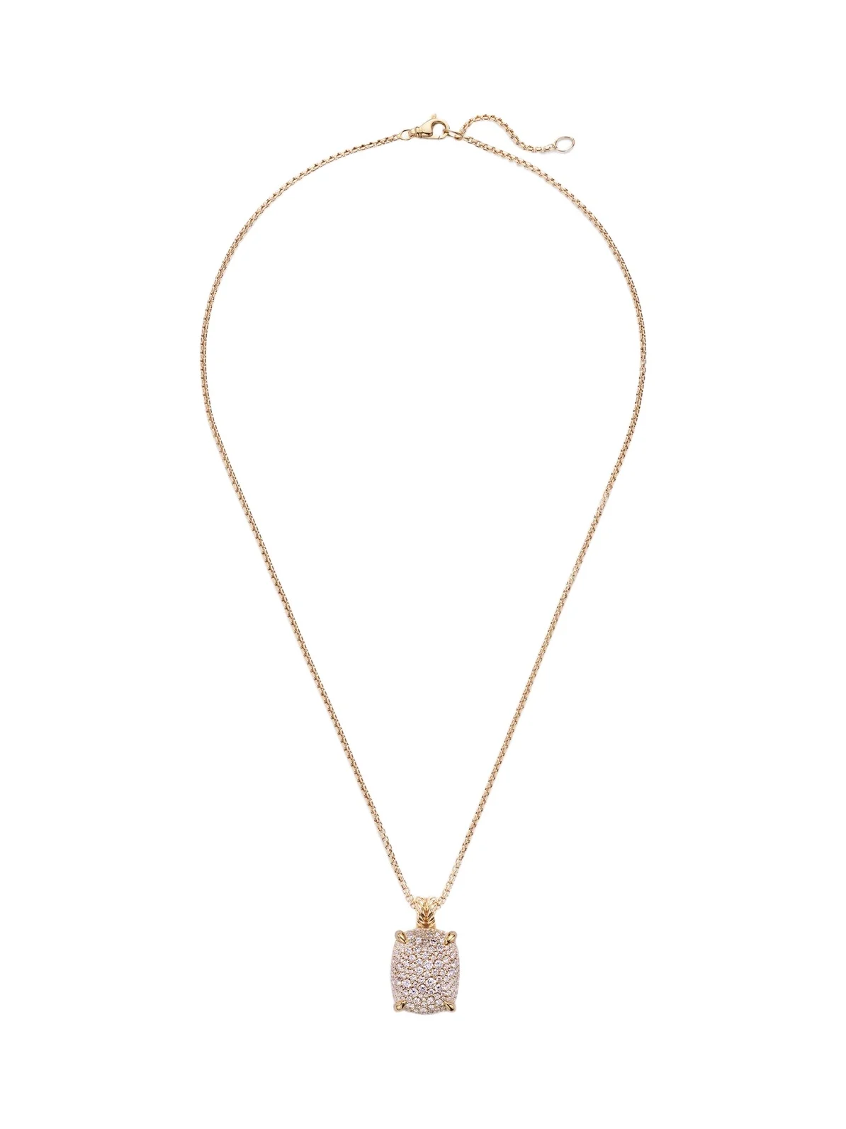 Châtelaine 18kt gold pendant necklace with diamonds