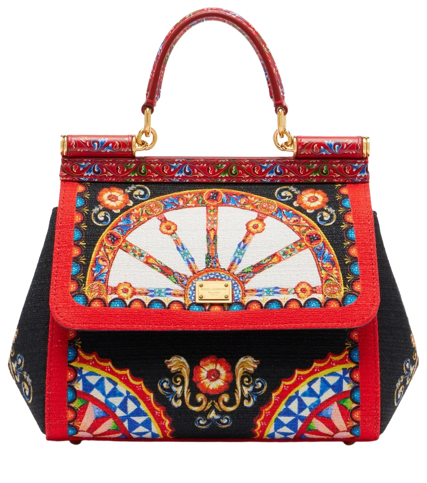 Sicily Medium printed top-handle bag