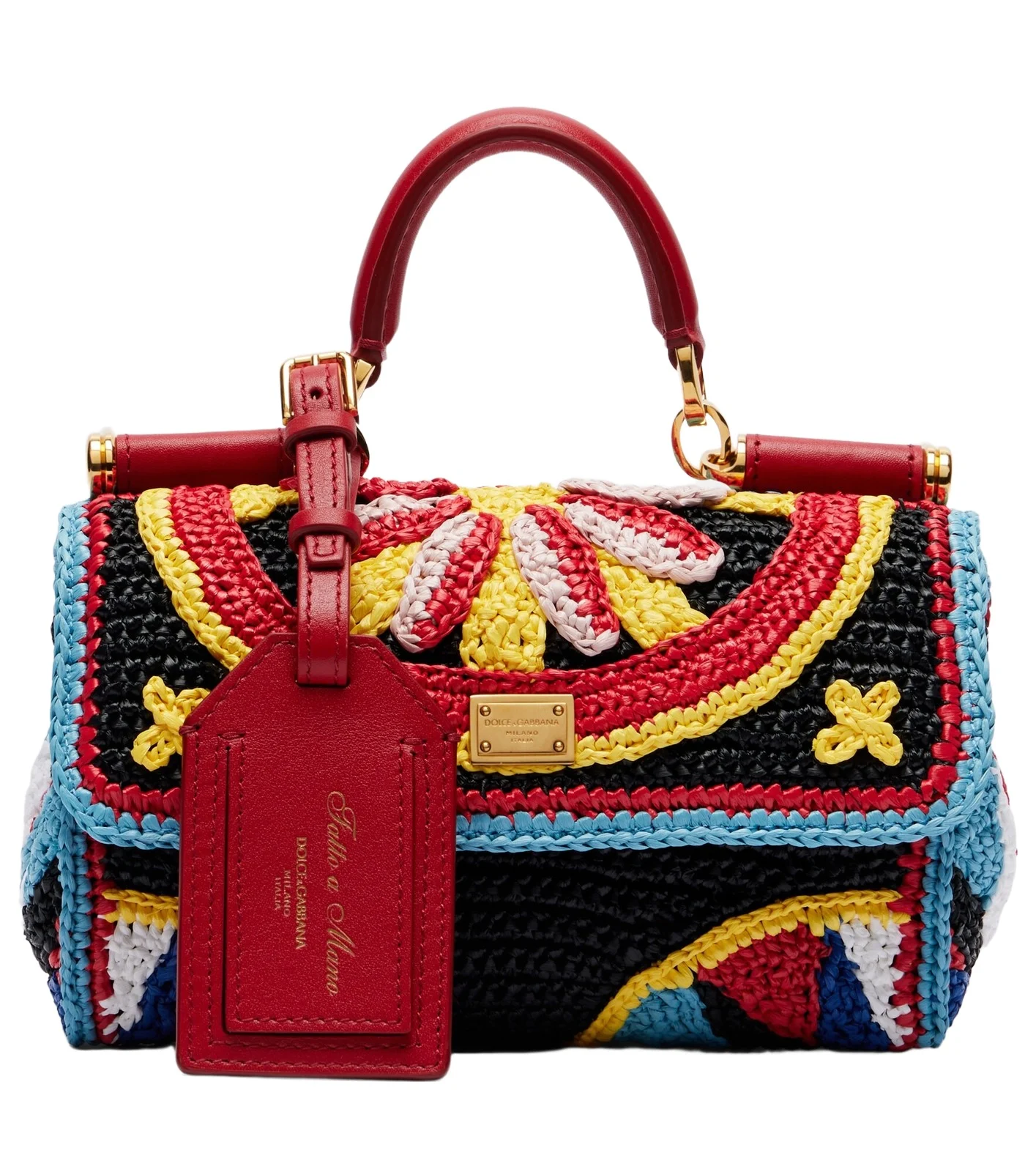 My Sicily Mini crochet top-handle bag