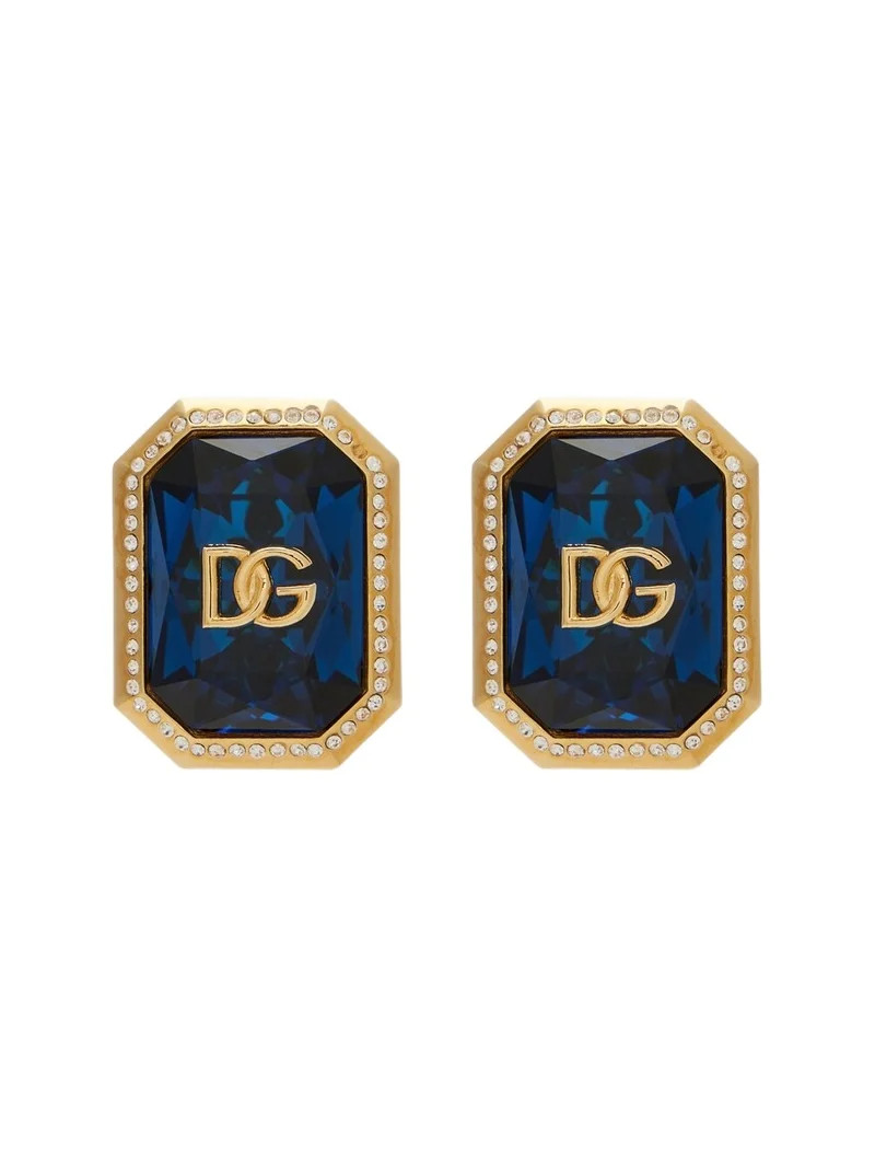 Dolce & Gabbana DG embellished clip-on earrings