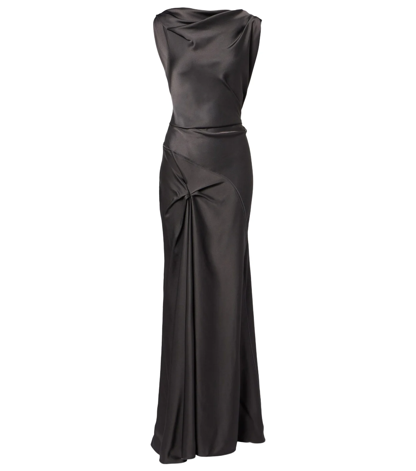 Posy draped gathered crêpe satin gown Posy draped gathered crêpe satin gown