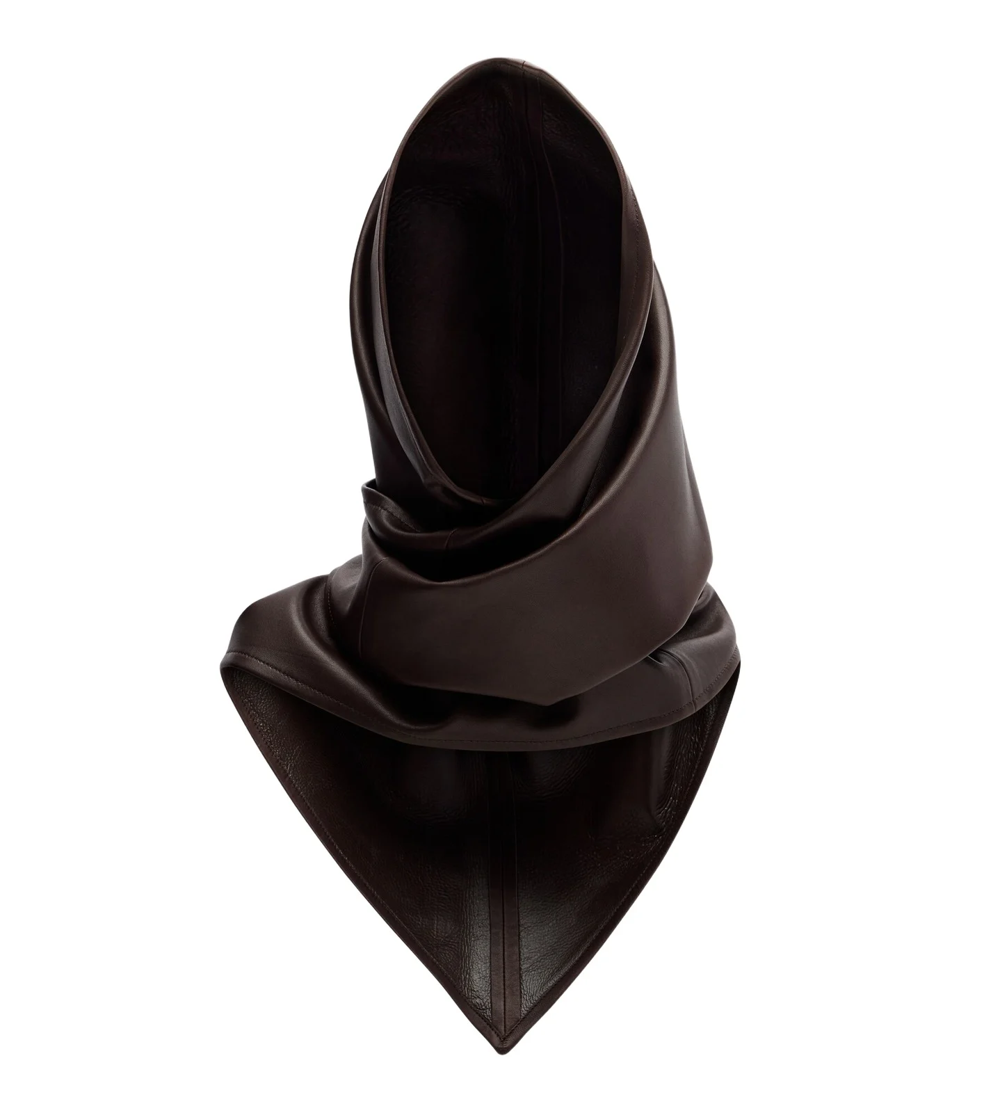 Nour Hammour Draped leather hood