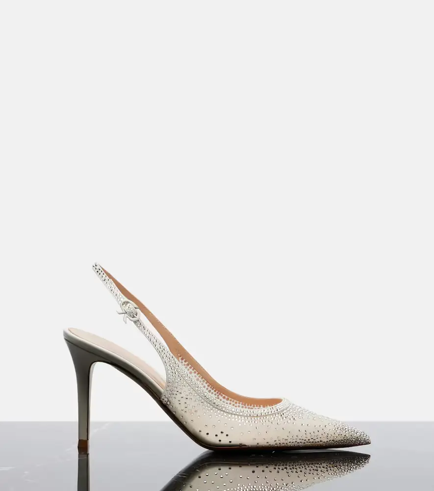 Gianvito Rossi Regina embellished leather slingback pumps | Thumbnail 4 Gianvito Rossi Regina embellished leather slingback pumps | Thumbnail 4