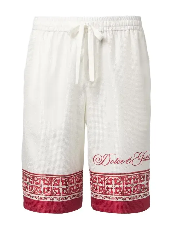 Majolica silk twill jacquard Bermuda shorts Majolica silk twill jacquard Bermuda shorts
