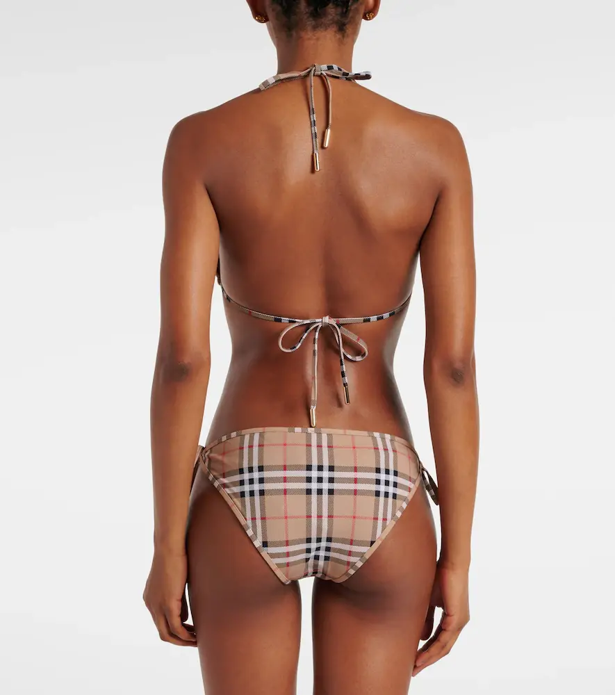 Burberry Check triangle bikini | Thumbnail 2 Burberry Check triangle bikini | Thumbnail 2