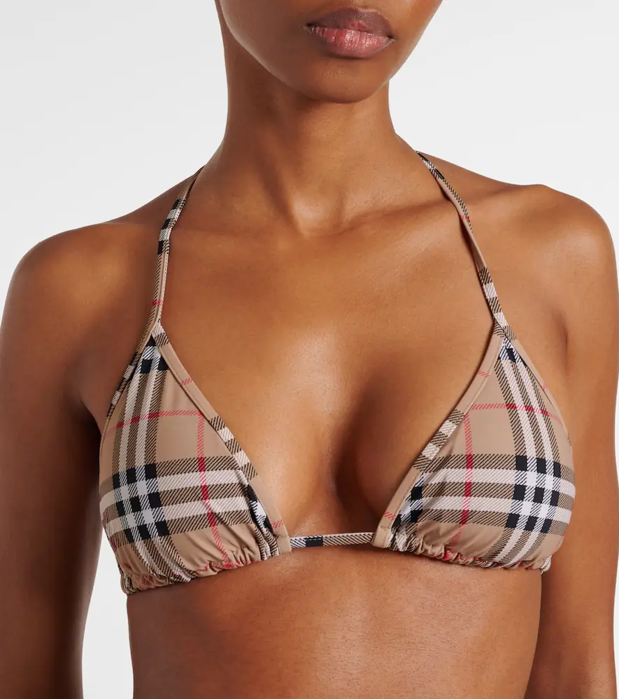 Burberry Check triangle bikini | Thumbnail 4 Burberry Check triangle bikini | Thumbnail 4