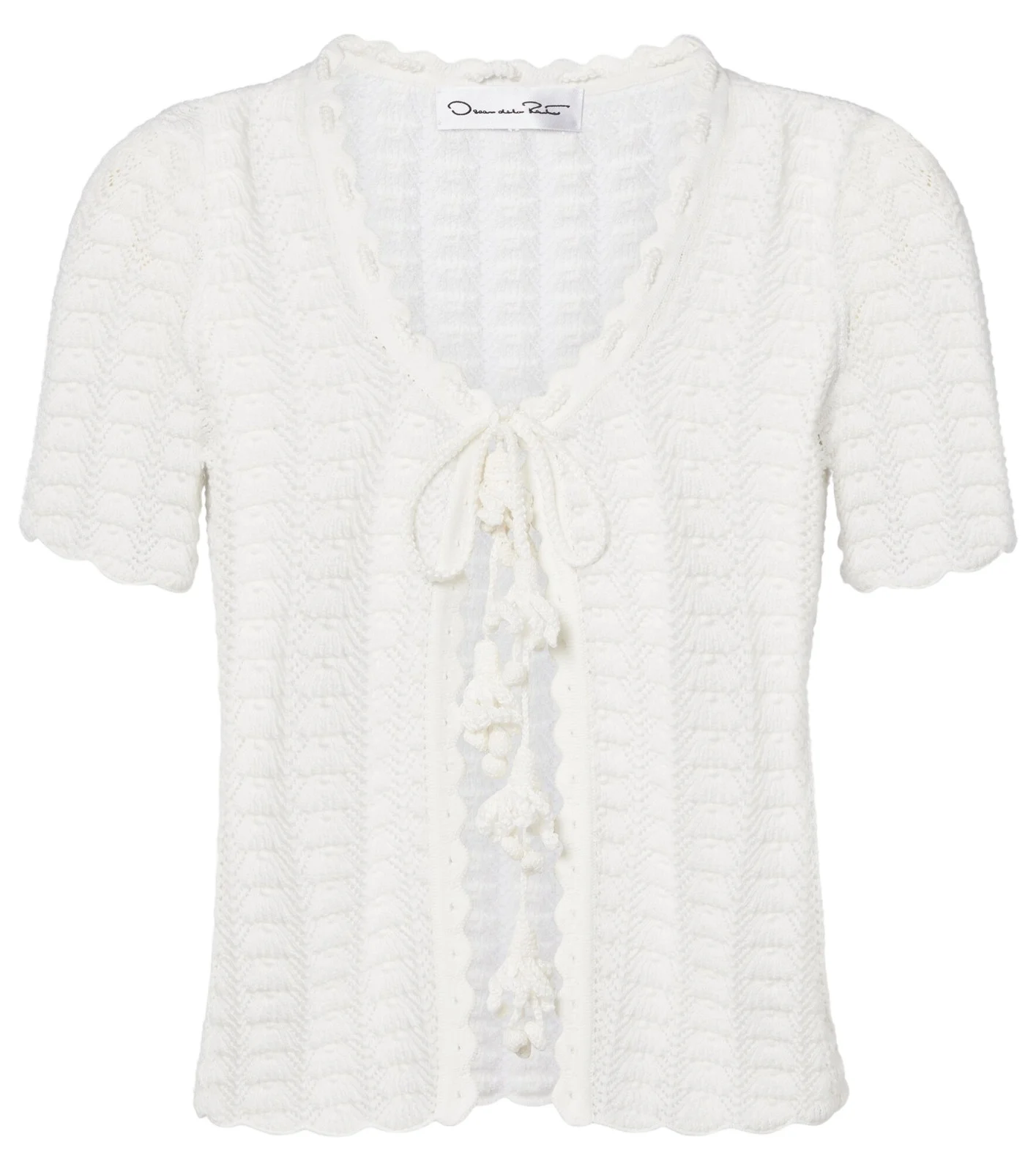 Pointelle cotton and silk cardigan Pointelle cotton and silk cardigan