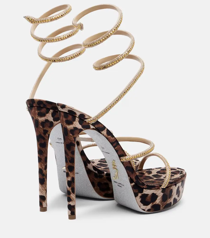 René Caovilla Cleo embellished satin platform sandals | Thumbnail 4 René Caovilla Cleo embellished satin platform sandals | Thumbnail 4
