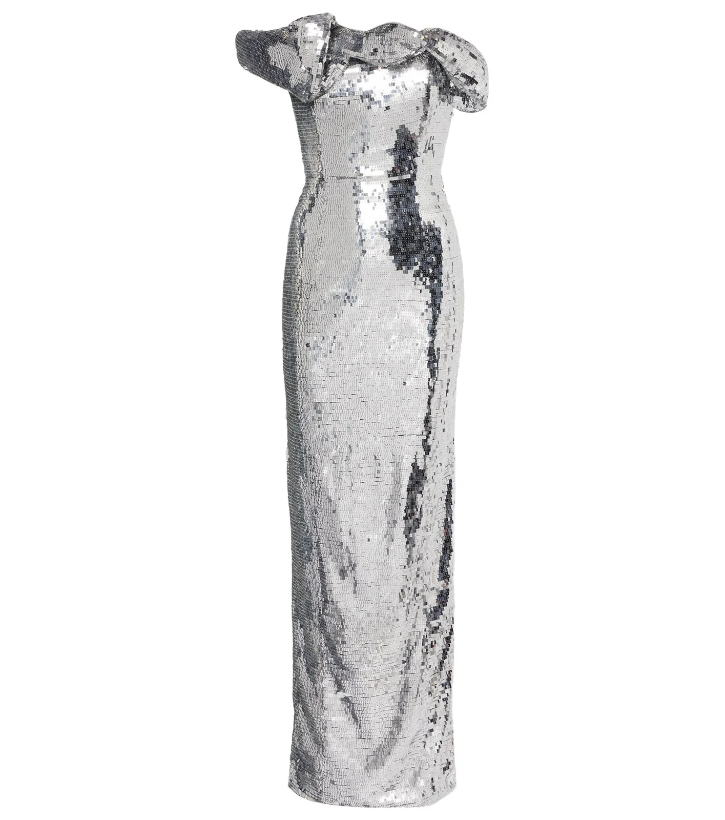 Tamzin sequined one-shoulder gown
