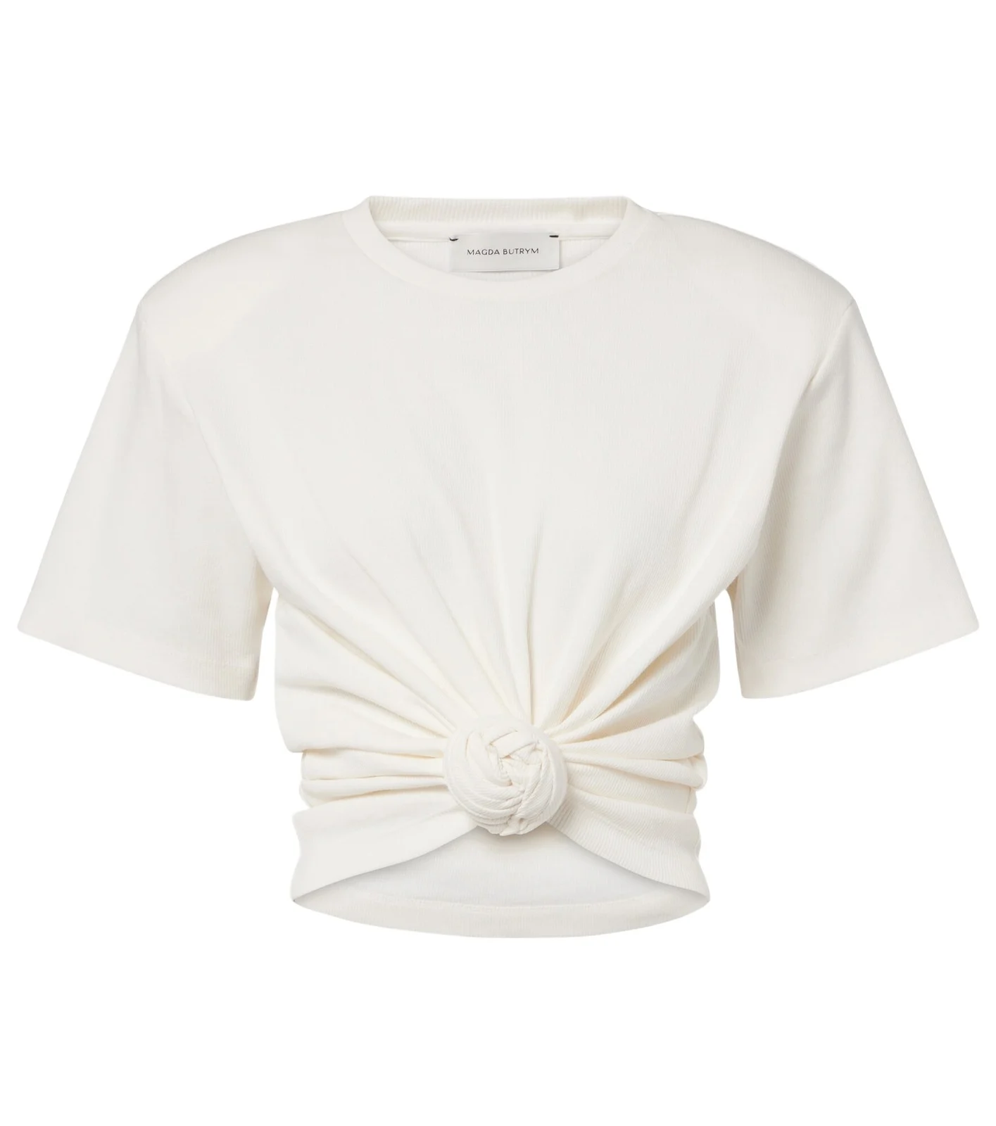 Cropped cotton-blend T-shirt Cropped cotton-blend T-shirt