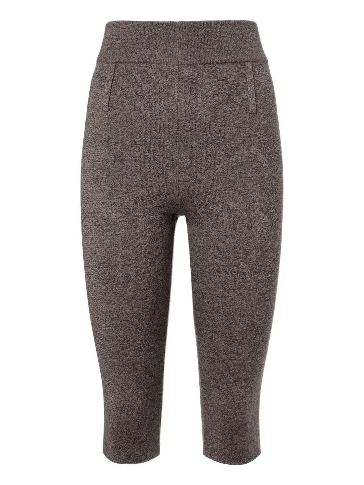 Knitted wool capri pants