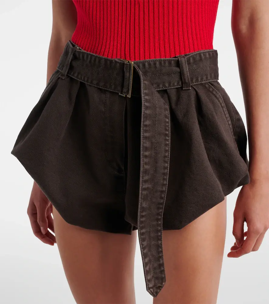 Magda Butrym Belted cotton canvas shorts | Thumbnail 2