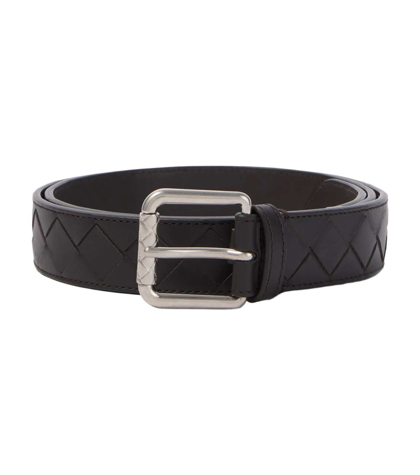 Intrecciato leather belt