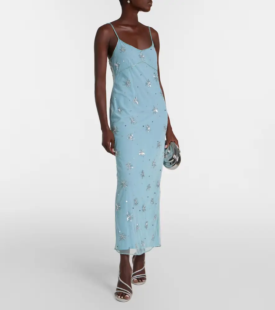Staud Elsa embellished midi dress | Thumbnail 4 Staud Elsa embellished midi dress | Thumbnail 4