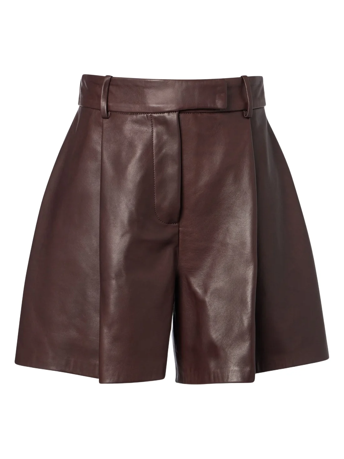 Nour Hammour Jonah pleated leather shorts