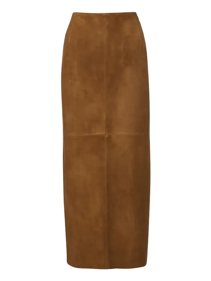 Selly suede midi skirt