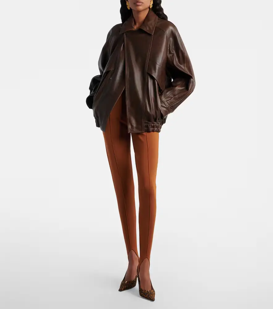 Nour Hammour Rafe leather bomber jacket | Thumbnail 6