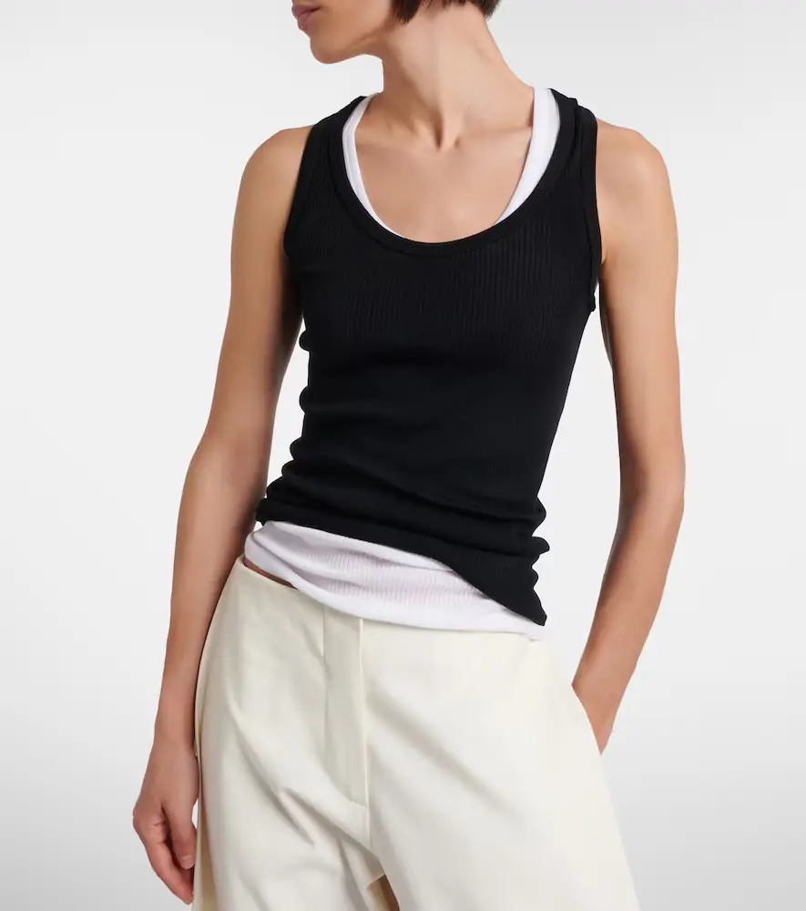 The Row Cendrea ribbed-knit cotton tank top | Thumbnail 7