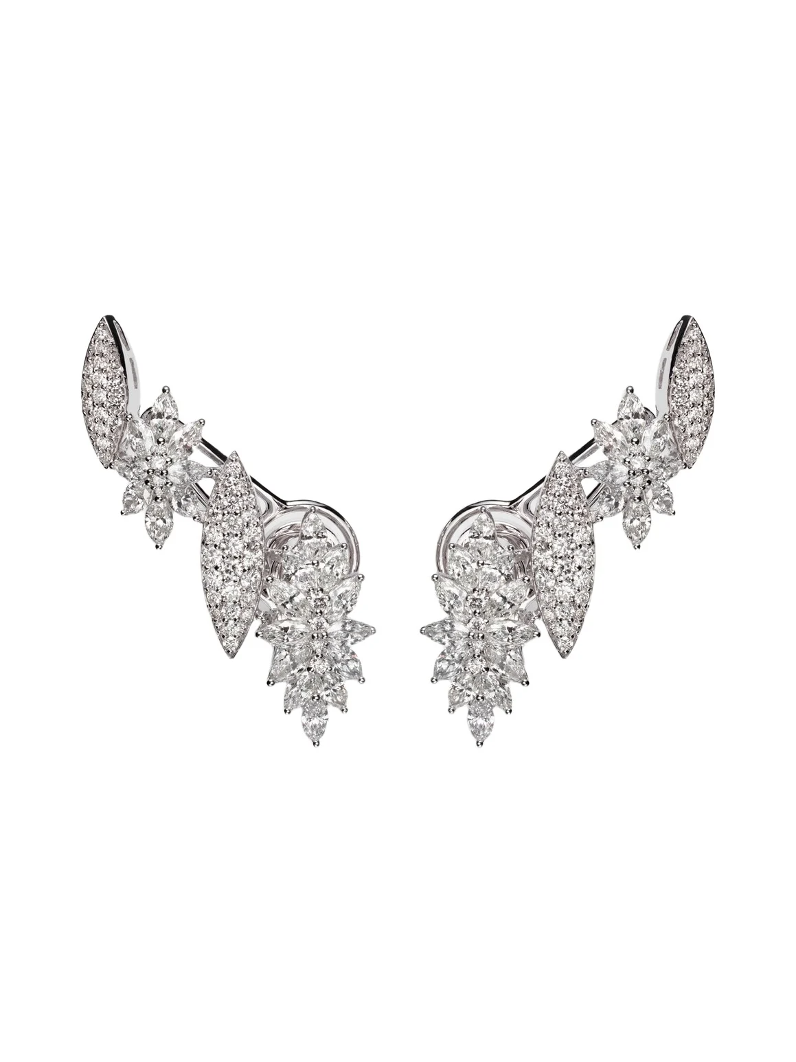 Y-Couture 18kt white gold earrings with diamonds