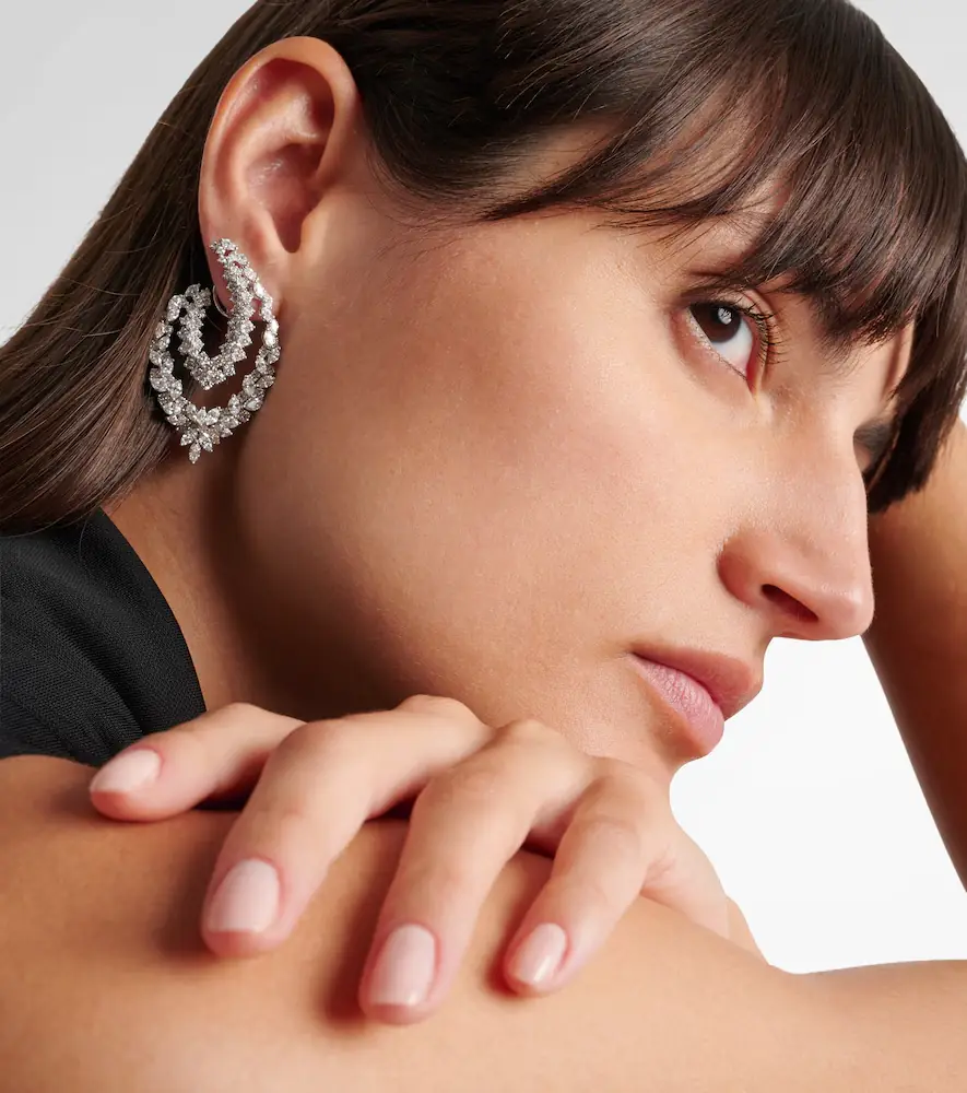 YEPREM Y-Couture 18kt white gold drop earrings with diamonds | Thumbnail 4 YEPREM Y-Couture 18kt white gold drop earrings with diamonds | Thumbnail 4