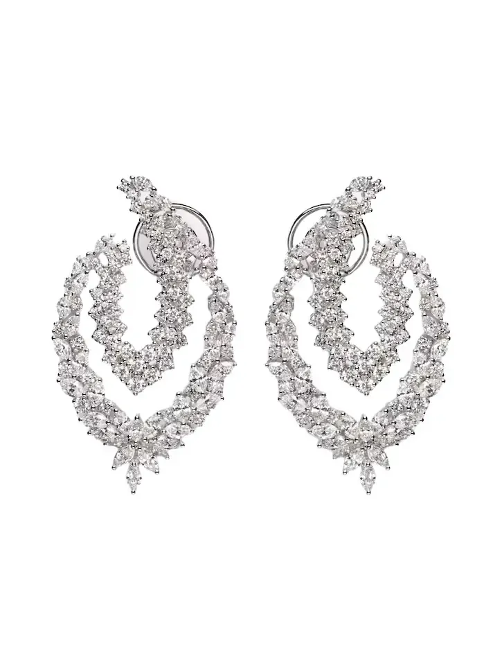 Y-Couture 18kt white gold drop earrings with diamonds Y-Couture 18kt white gold drop earrings with diamonds