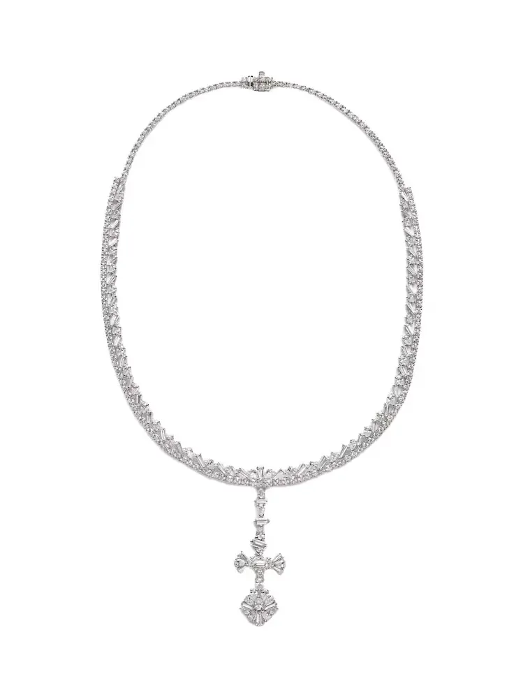 Y-Couture 18kt white gold pendant necklace with diamonds Y-Couture 18kt white gold pendant necklace with diamonds