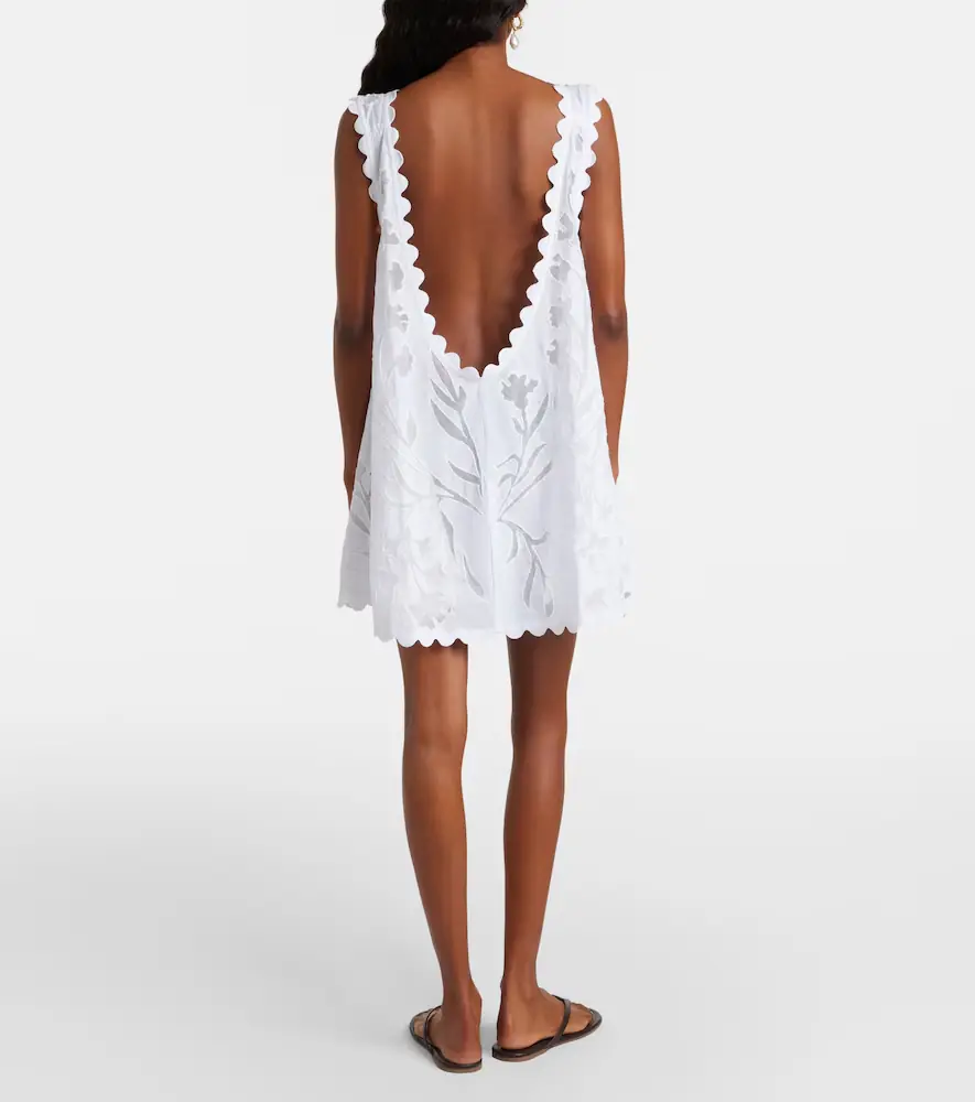 JULIET DUNN Embroidered scalloped cotton minidress | Thumbnail 4 JULIET DUNN Embroidered scalloped cotton minidress | Thumbnail 4