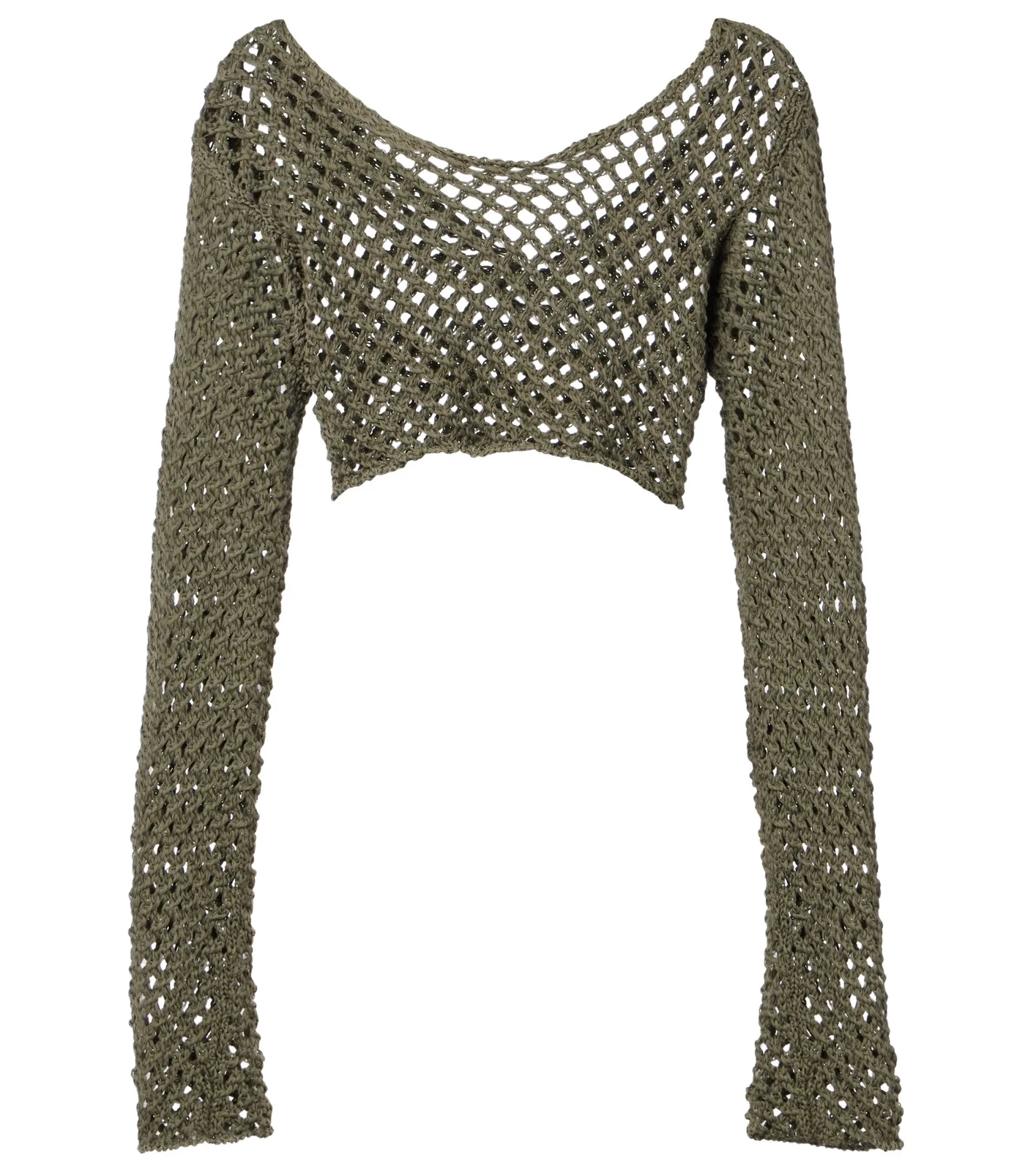Magen crochet cotton-blend crop top Magen crochet cotton-blend crop top