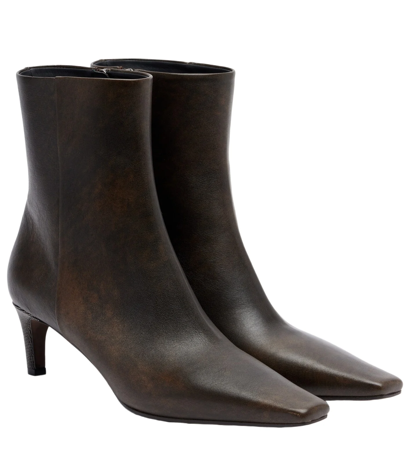 Monili leather ankle boots