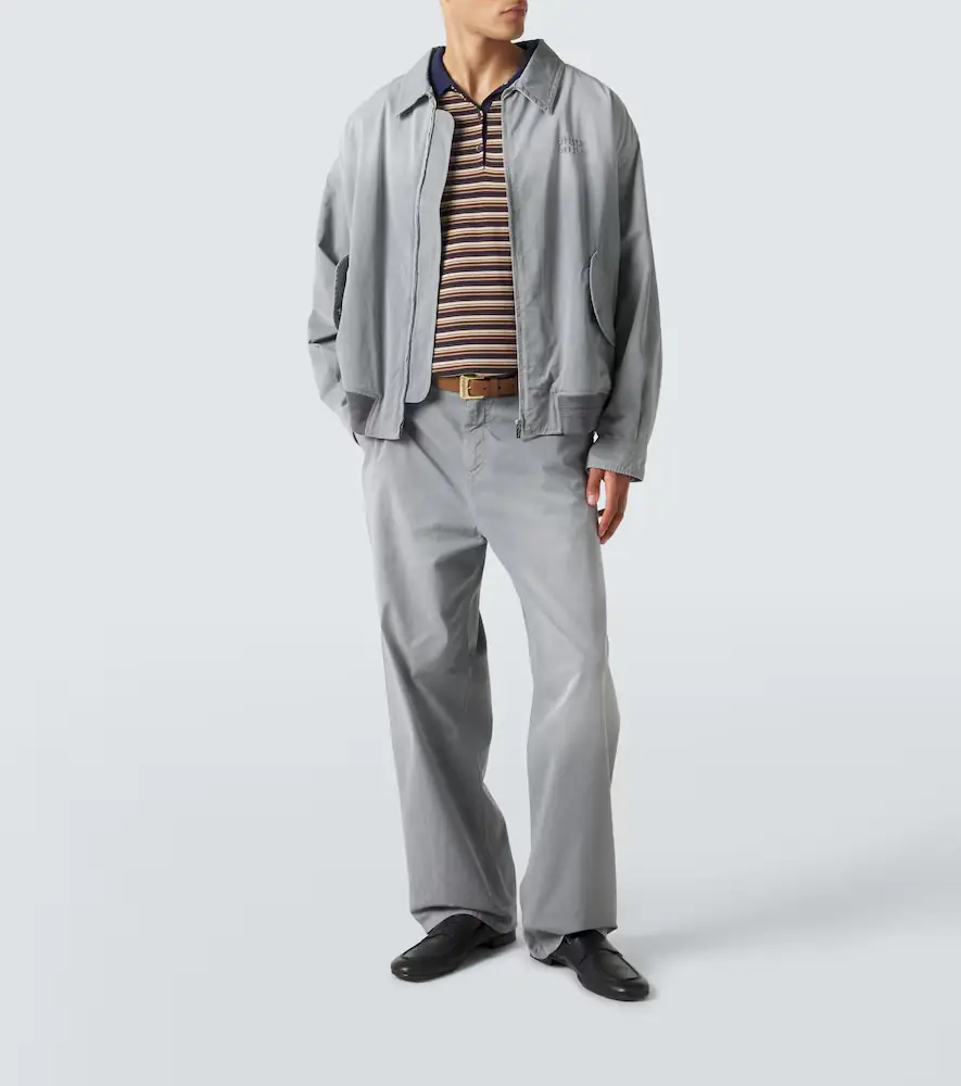 Miu Miu Cotton twill wide-leg pants | Thumbnail 2 Miu Miu Cotton twill wide-leg pants | Thumbnail 2
