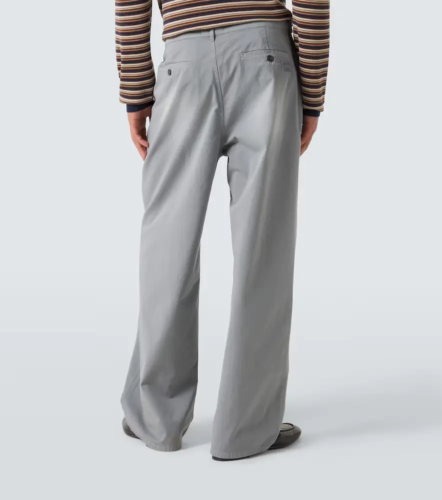 Miu Miu Cotton twill wide-leg pants | Thumbnail 3 Miu Miu Cotton twill wide-leg pants | Thumbnail 3