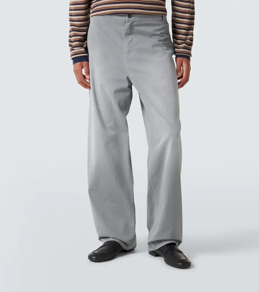 Miu Miu Cotton twill wide-leg pants | Thumbnail 4 Miu Miu Cotton twill wide-leg pants | Thumbnail 4